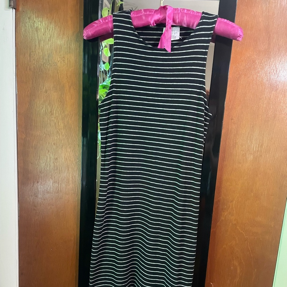 H&M Black and Gray Tank Dress